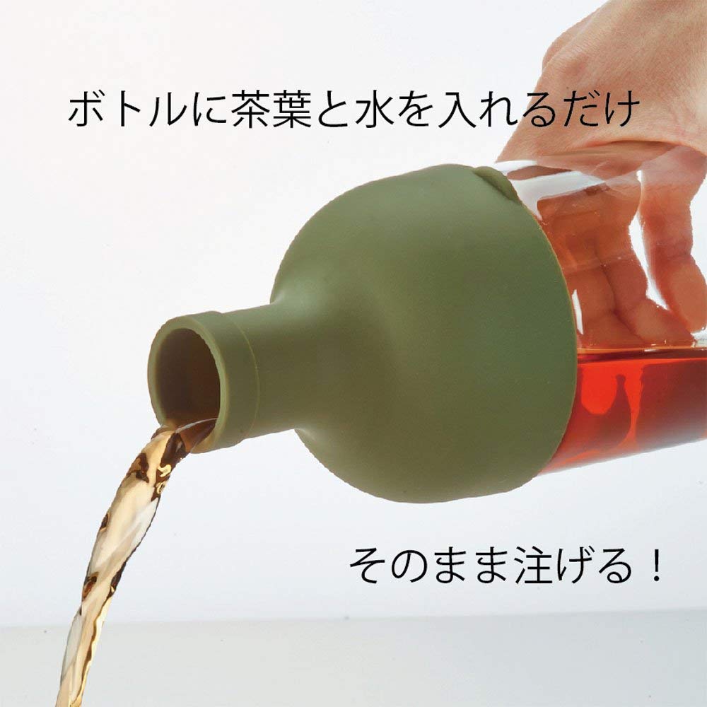 Hario Wine Bottle Style Filter Teapot, Glass, Red - Image 4