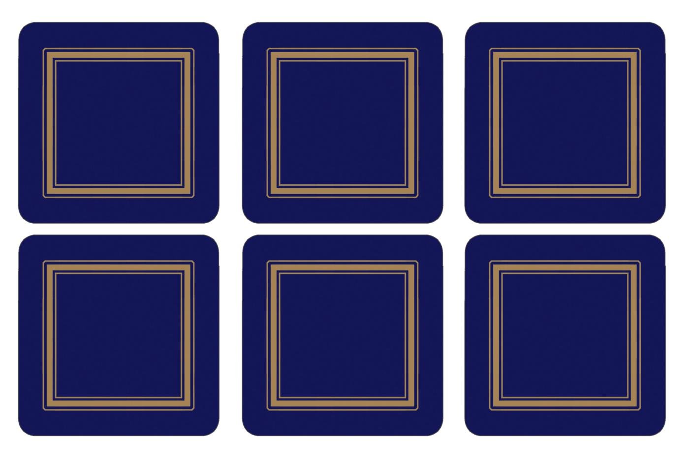 Pimpernel Classic Midnight Coasters, Set of 6,Multi Coloured,10.5 x 10.5