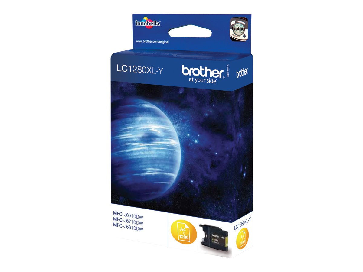 Brother LC-1280XLY Inkjet Cartridge, Yellow, Single Pack, Super High Yield, Includes 1 x Inkjet Cartridge - Image 3