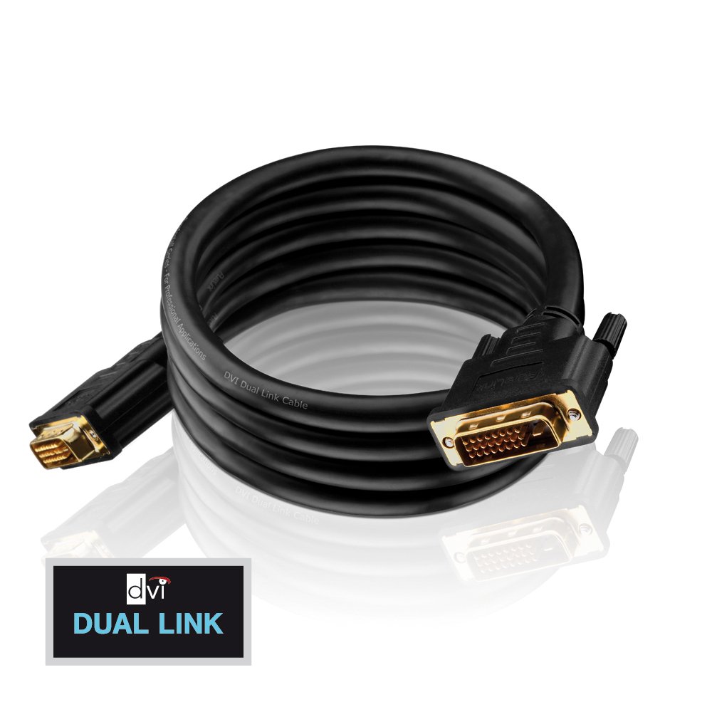 PureLink PureInstall Series DVI Cable Dual Link with 24-Carat Gold Plated Precision Contact Pins 2560 x 1600. 24+1-Pin DVI-D male to 24+1-Pin DVI-D male). High-purity OFC copper conductor. Triple shielded 100 % tested for use in professional AV environments - Image 4