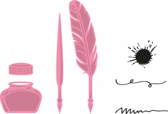 Marianne Design Collectables Quill Pen and Ink, Pink