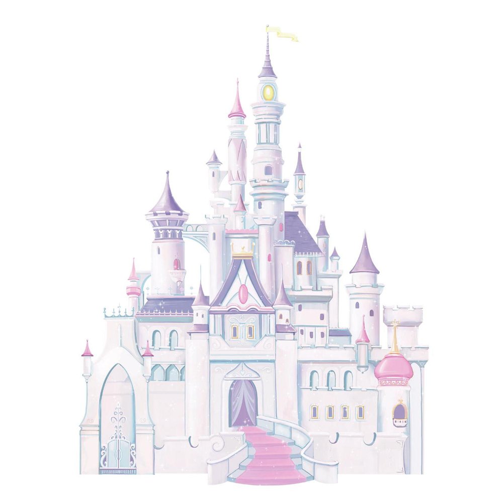 RoomMates Disney Princess Castle Wall Stickers, Pink and Blue, 46 cm L X 13 cm W - Image 3