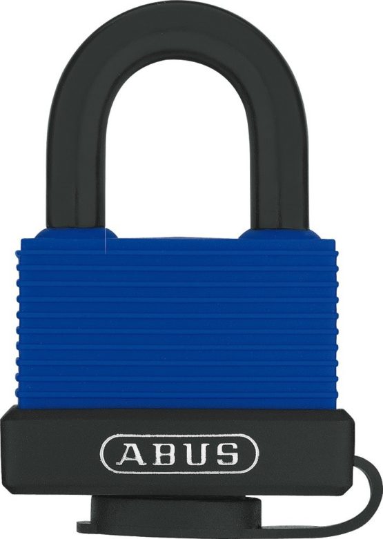 ABUS Padlock 70IB for outdoor use - stainless steel, high protection against manipulation, keyed alike 6401, blue, 24988