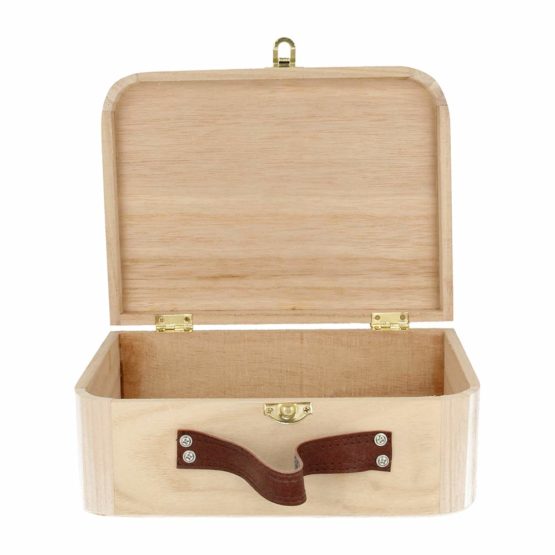 Artemio Wooden Suitcase 23 x 17 x 9 cm, Beige - Image 2