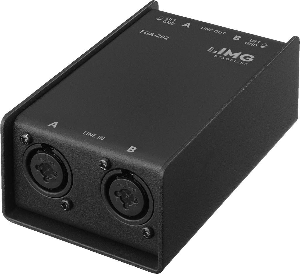 img Stage Line Professional 2-Channel Line RCA Transformer, black, Einheitsgröße