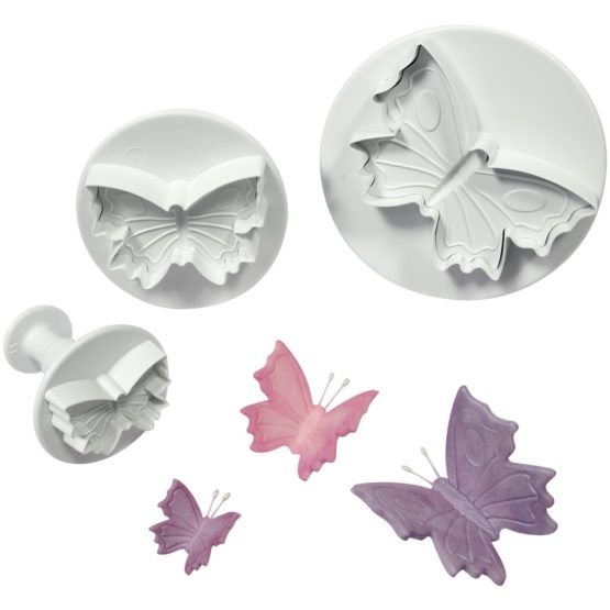PME Butterfly Plunger Cutters, Small, Medium, Large Sizes, Set of 3