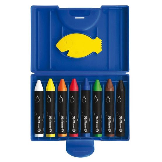 Pelikan 722959, Wax Crayons, Water Soluble, 8 Pieces