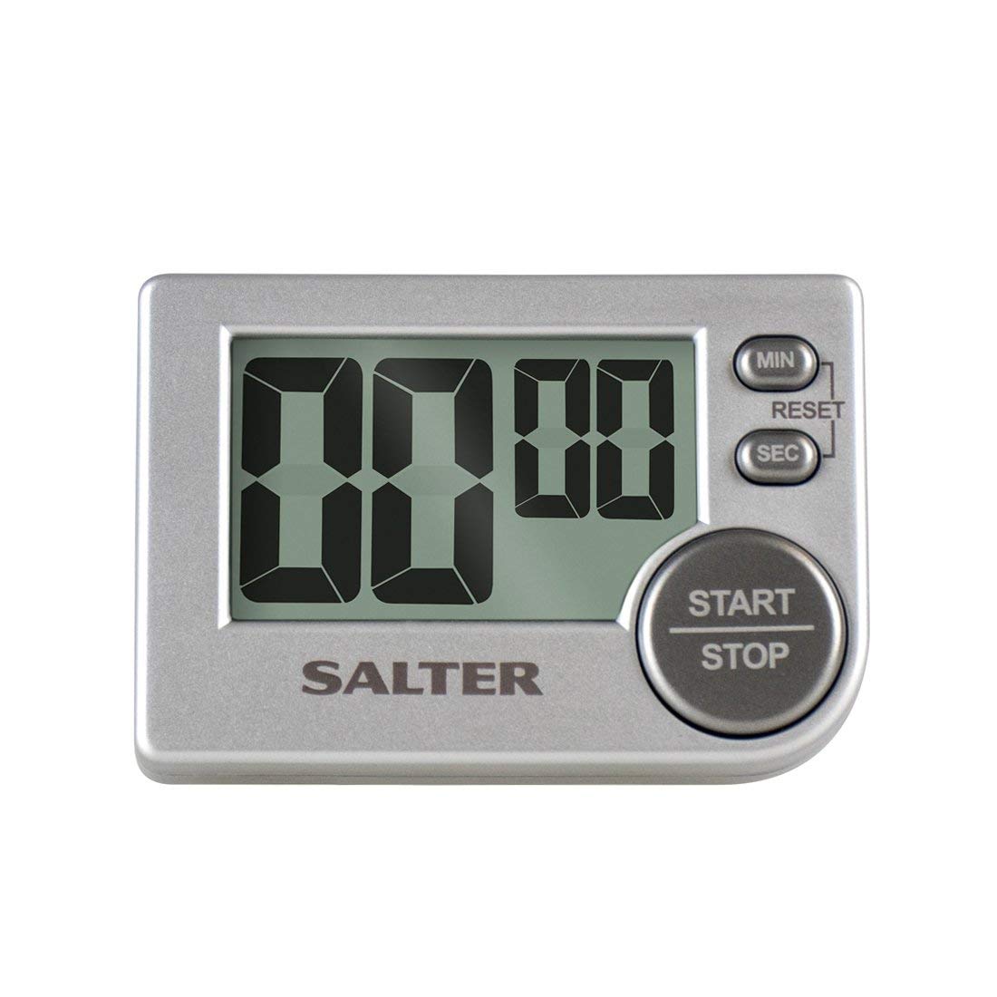 Salter Big Button Electric Kitchen Timer, Digital Stopwatch, Memory Function, Magnetic/Self-Standing, Stick on Fridge