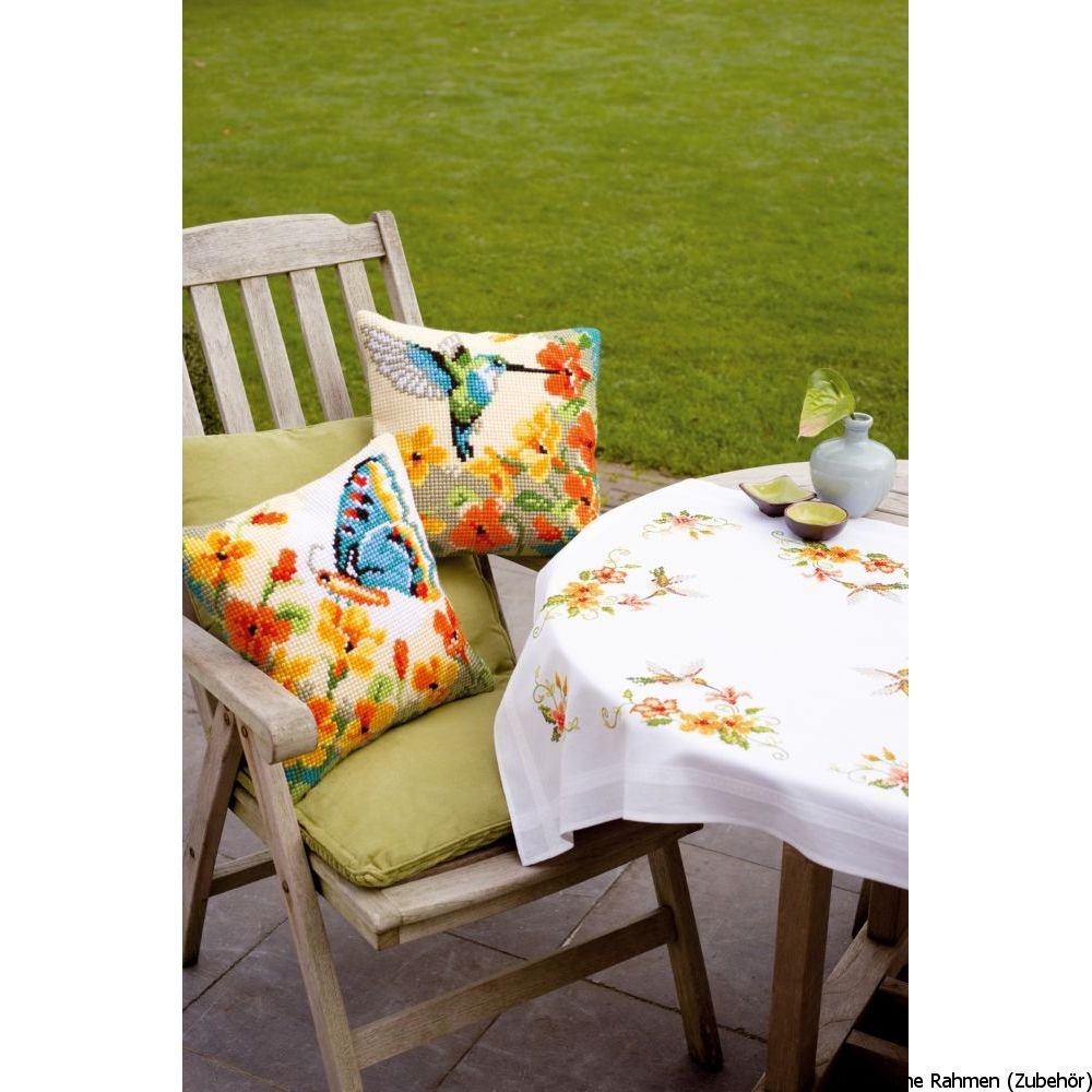 Vervaco "Hummingbird Runner Embroidery, 100 Percent Cotton, Multi-Colour, 40 x 2 x 20 cm - Image 2