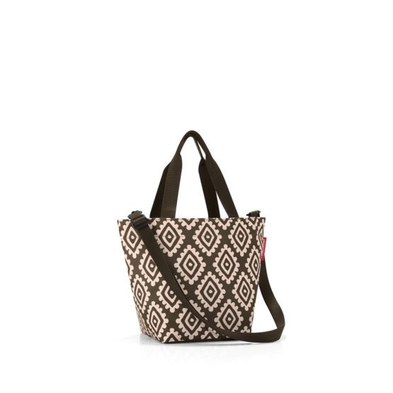 Reisenthel shopper XS Canvas & Beach Tote Bag, 31 cm, 4 liters, Brown (Diamonds Mocha)
