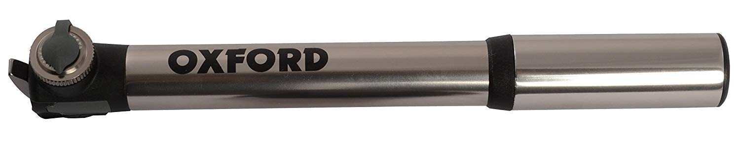Oxford Mountain Road CNC Telescopic Mini Pump - Silver/Black, 100 PSI, Silver / Black