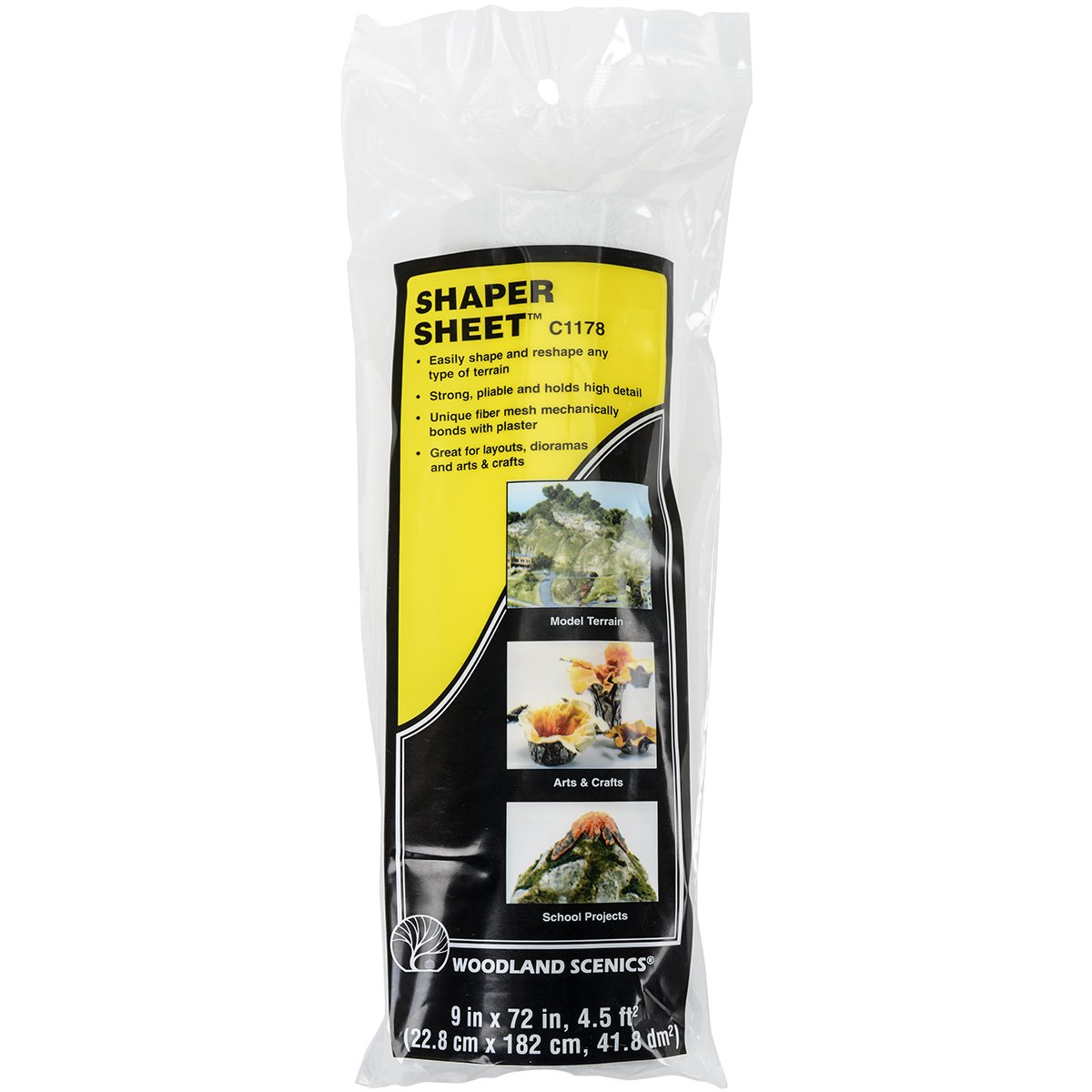 Woodland Scenics Shaper Sheet 9 x 72, 9x72 inches, Clear/Transparent, White, 22,9 x 183,9 cm