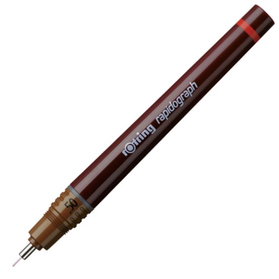 Rotring Rapidograph Technical Drawing Pen 0.50mm, Brown