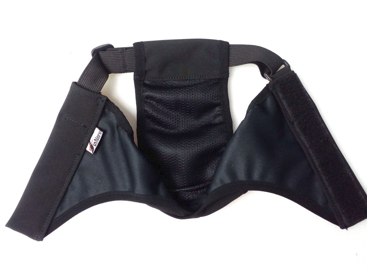 FINNERO BRAVA Washable Wrap-Around Dog Hygiene Pants black, Dog Diaper, Incontinence (size M) - Image 2