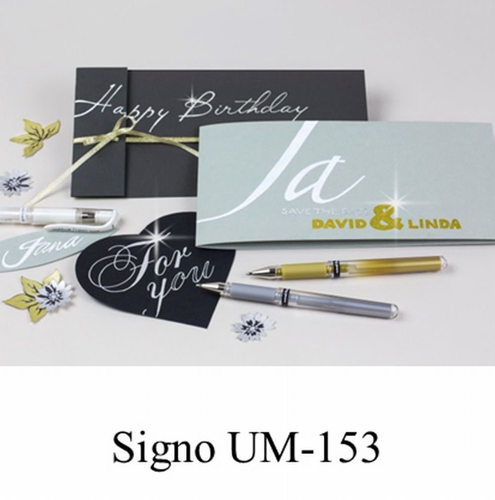 uni-ball 146894 1 mm "Signo Um-153" Gel Pen - Gold - Image 4