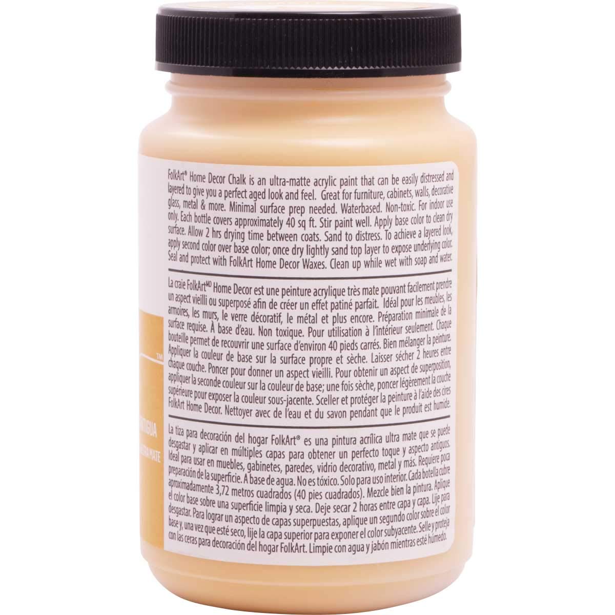 Plaid:Craft Folkart Home Decor Chalk Paint 8 Oz-Vintage Mustard, Yellow - Image 2