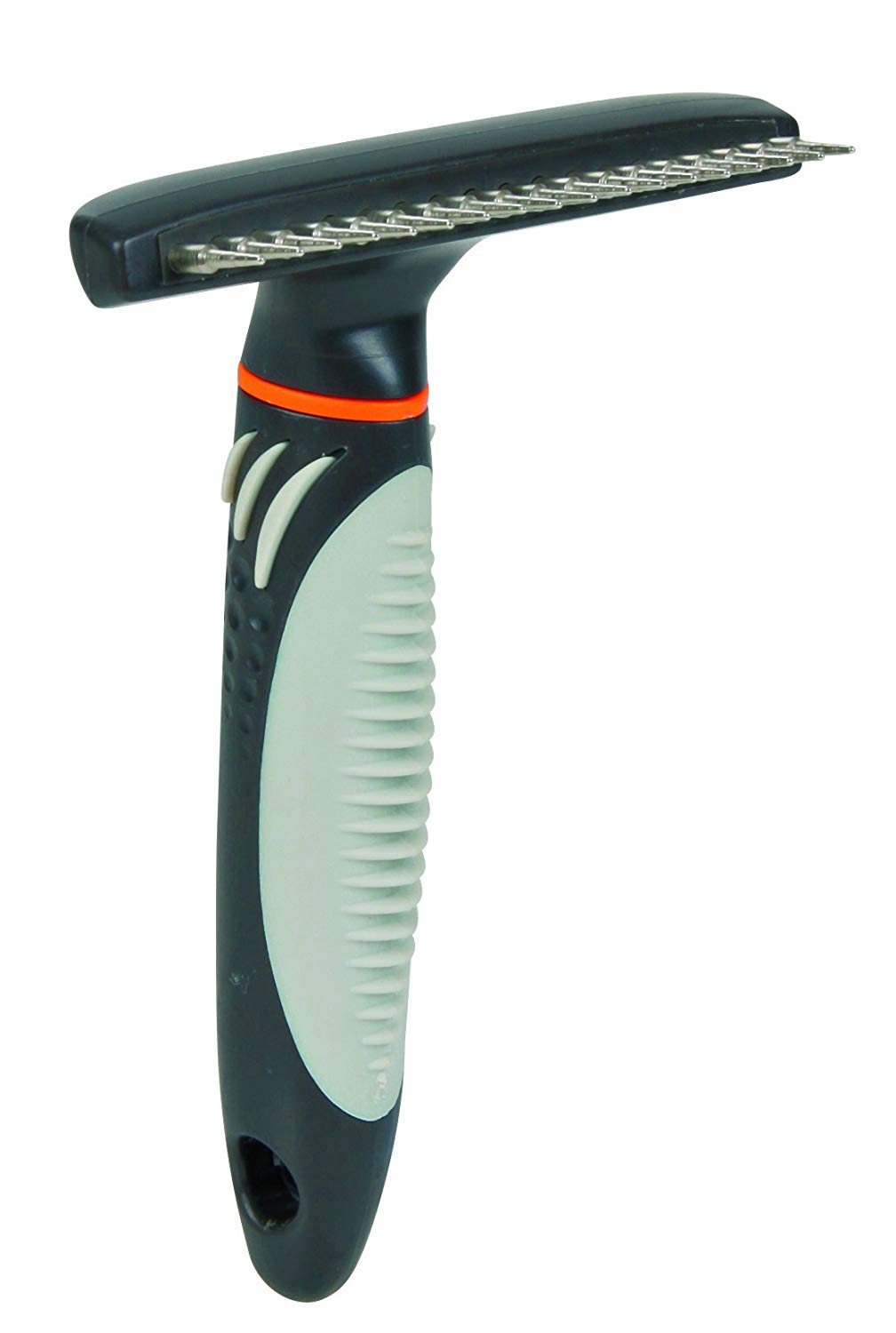 TRIXIE Longhair coat detangler, for grooming the undercoat, 2 cm tine length, rubberised plastic handle