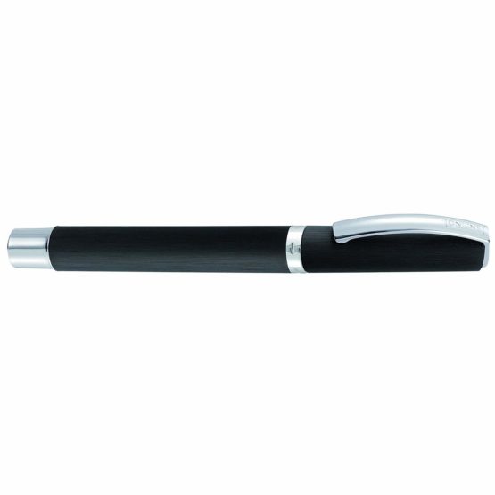 Fountain Pen Vision from Online | Pen with Clear Design | matt Brushed Aluminum | Iridium Nib M | Suitable for Standard Ink cartridges and converters | Gift Box - Classic Black,OL/38521-0 - Image 2