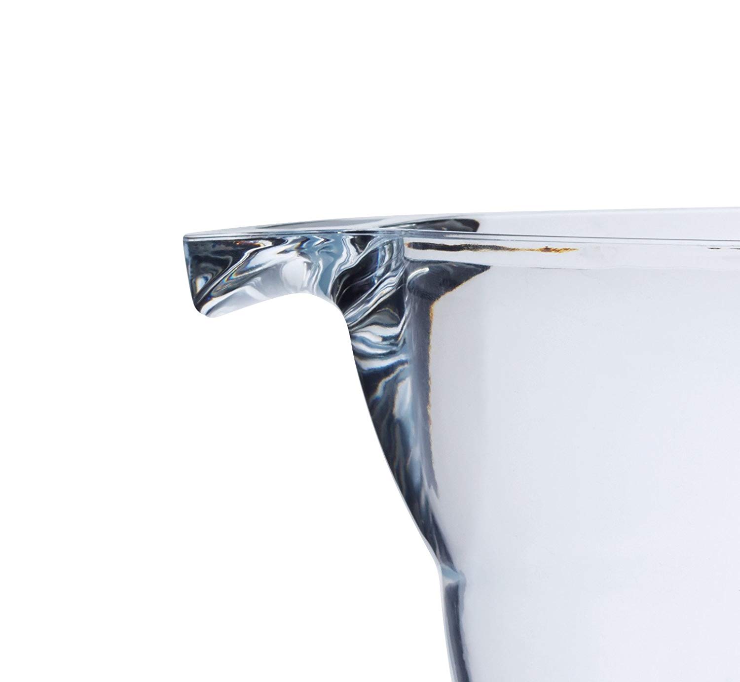 BarCraft Clear Acrylic Large Oval Drinks Bucket / Cooler, Beer, Drinks and Wine Cooler, 10 Litres, Transparent - Image 3