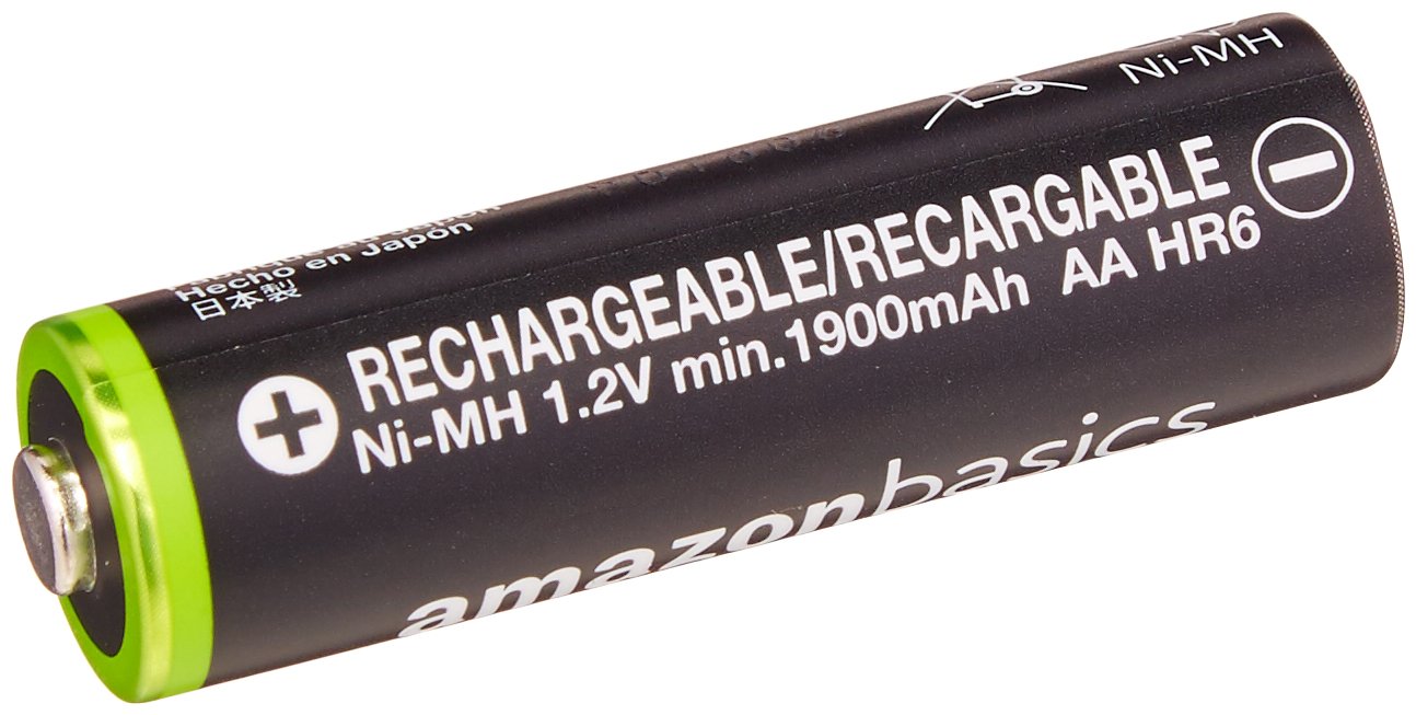 Amazon Basics 4-Pack Rechargeable AA NiMH Batteries, 2000 mAh, 1.2V, Recharge up to 1000x Times, Pre-Charged - Image 3