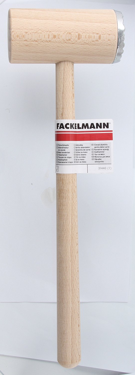 Fackelmann Beech/Metal Meat Tenderiser, Beige, 12.6-Inch, 32 x 11 x 5.1 cm - Image 2