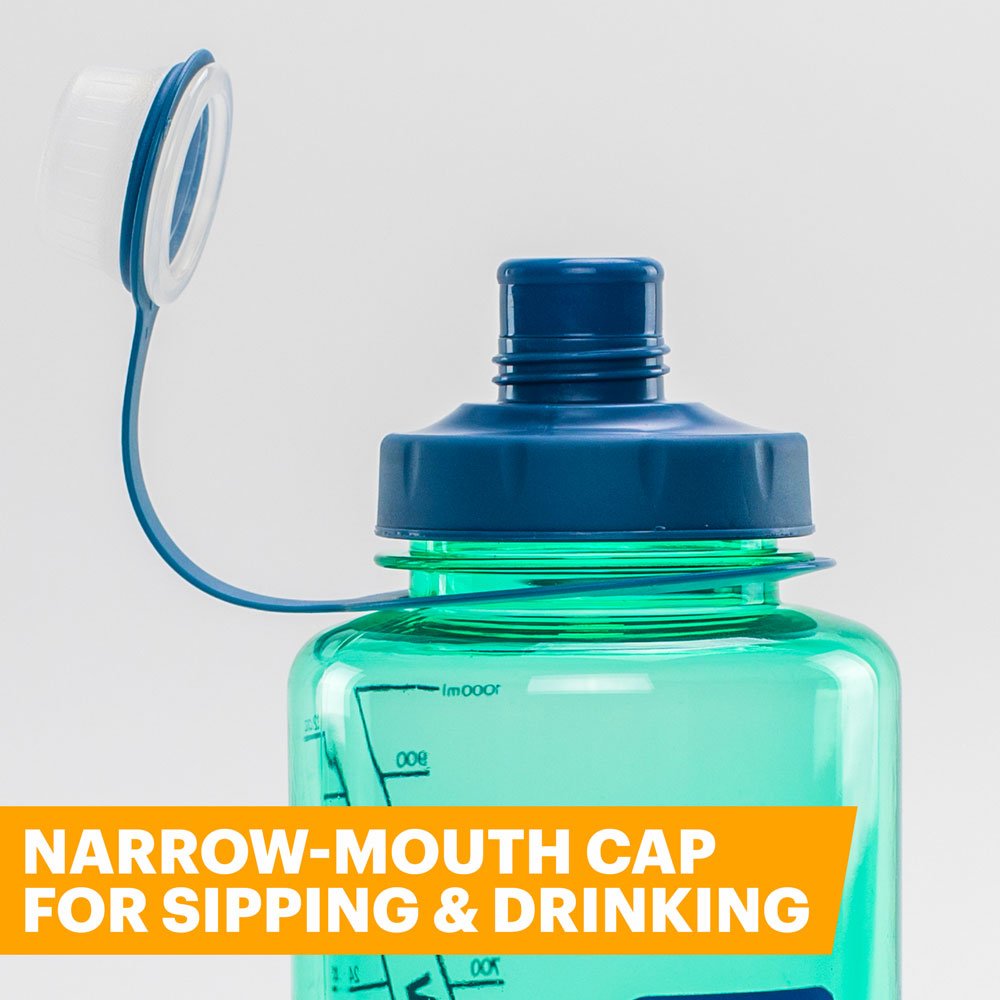 Nathan Big Shot Unisex Outdoor Narrow Mouth Water Bottle available in Grey - 1 Litre, 1000 ml - Image 2
