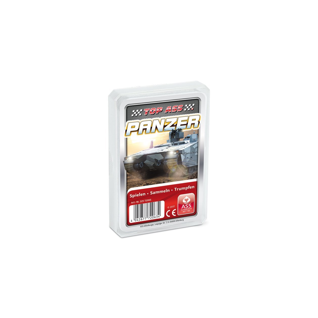 ASS Top Altenburger 22572063-Top Card Game Trump and Quartet, Super High-Tech Tank, Super-high-tech Tank, 9.7 cm x 6.5 cm x 1.5 cm