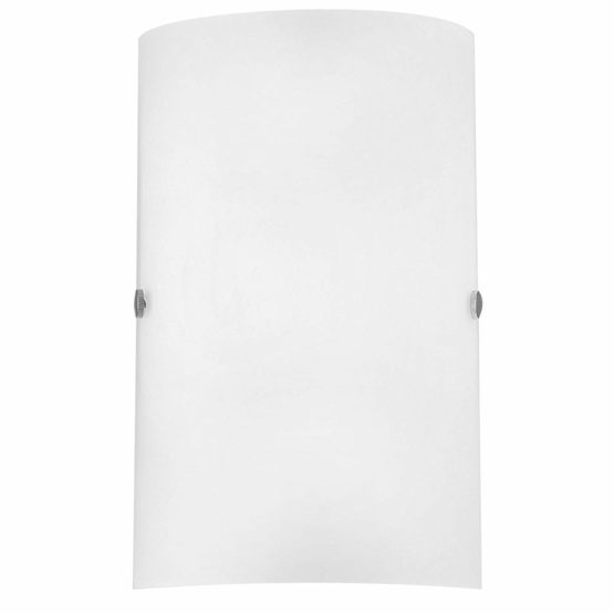 EGLO TROY 3 wall light, 1-flame wall lamp, Material: Steel, Colour: Matt nickel, Glass: satined, white, Socket: E14