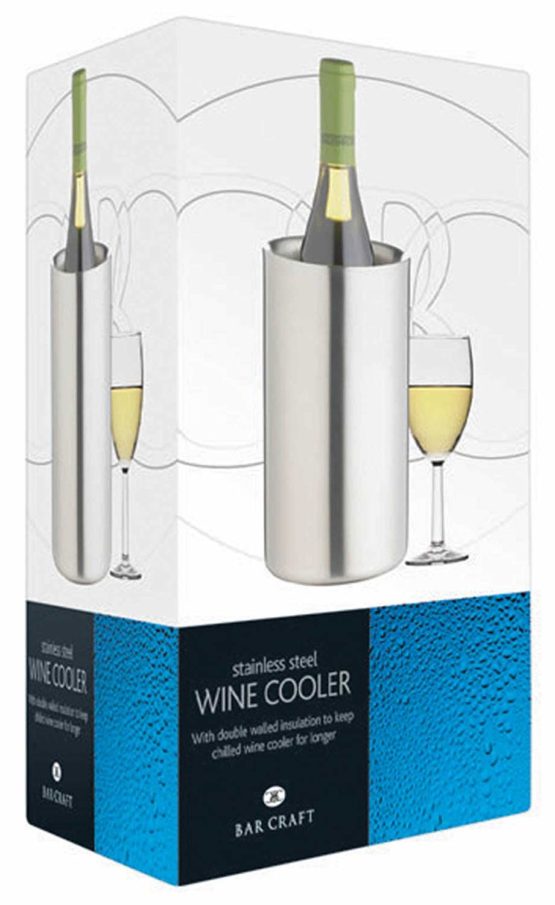 BarCraft KCBCWCOOLSS Single Bottle Wine Chiller in Gift Box, Stainless Steel, Silver - Image 2