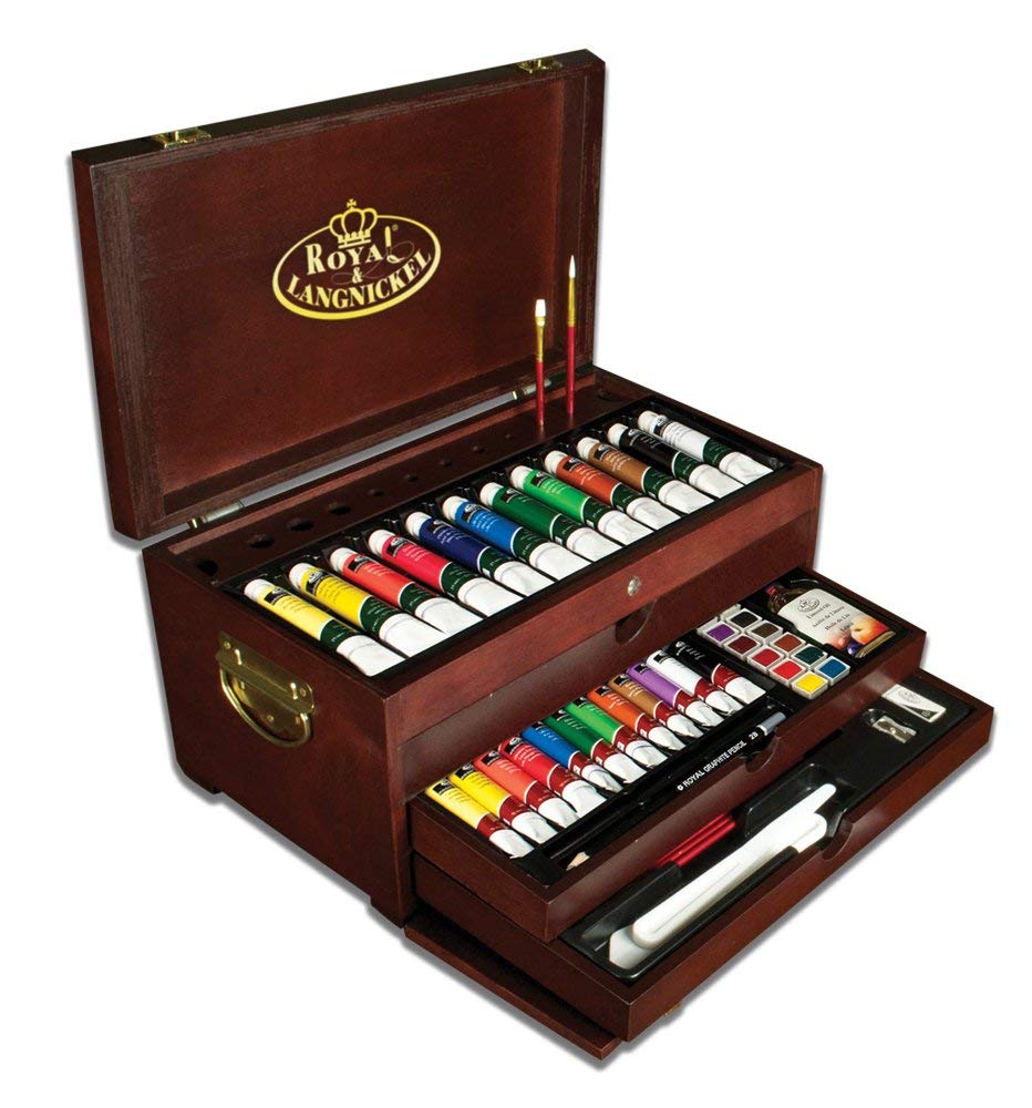 Royal & Langnickel Artist Painting Chest Premier Set, White, multicolour