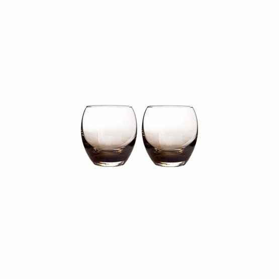 Denby 0.35 Litre Small Glass Halo/ Praline Small Tumbler, Pack of 2