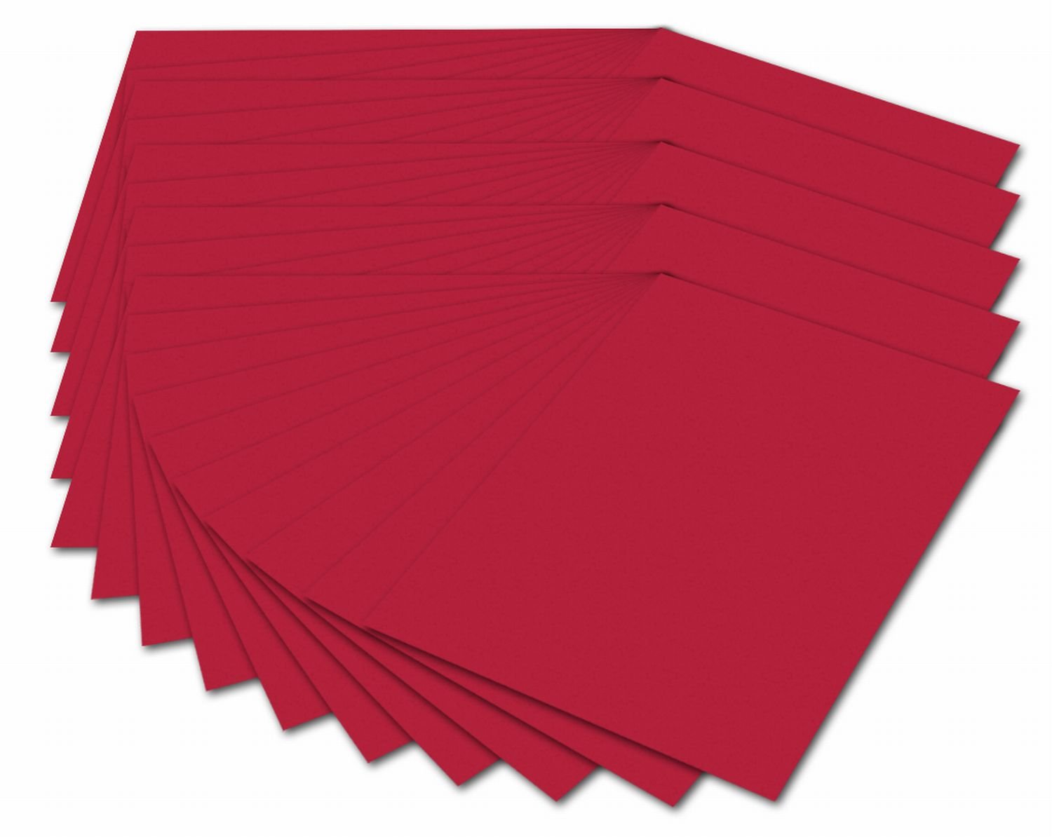 Folia 614/50 20 Photo Mounting Board 300 g/m², DIN A4, 50 Sheets, Bright Red, Black