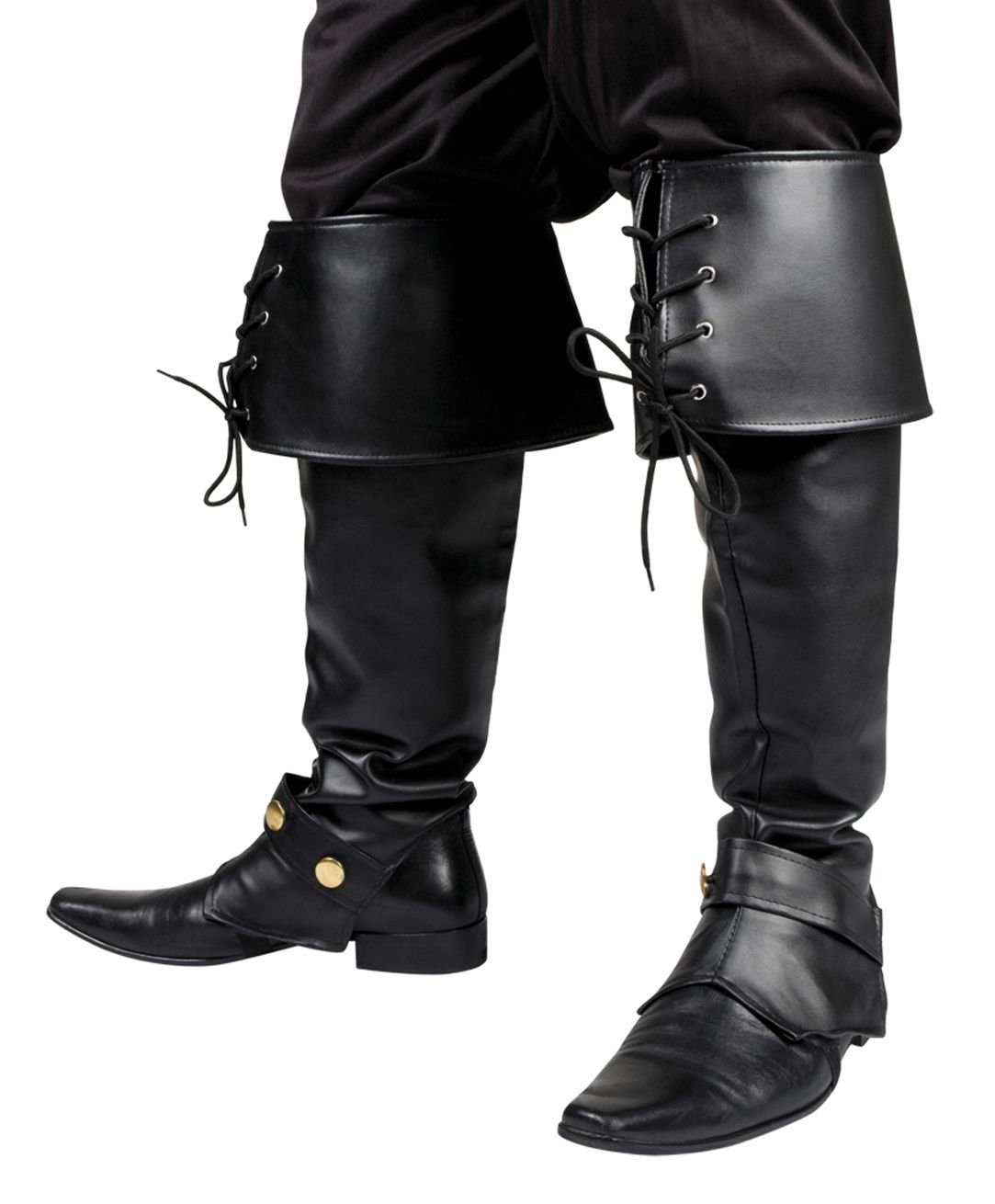 Boland Black Pirate Boot Tops - One Size, Costume Accessory for Adults - Perfect for Pirate Costumes Carnival, and Themed Parties