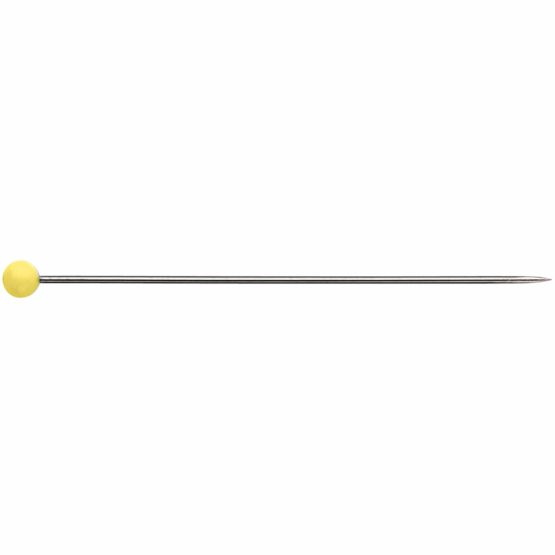 Prym 43 x 0.60 mm Glass Headed Pins, Yellow - Image 2