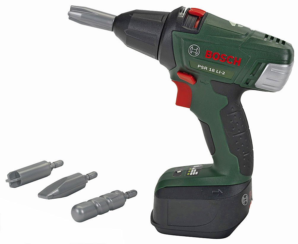 Theo Klein 8567 Bosch Cordless Screwdriver I Battery-Powered Drill/Screwdriver with Rotating and Interchangeable Bits I Light and Sound I Dimensions: 20 cm x 6.5 cm x 19 cm Multi