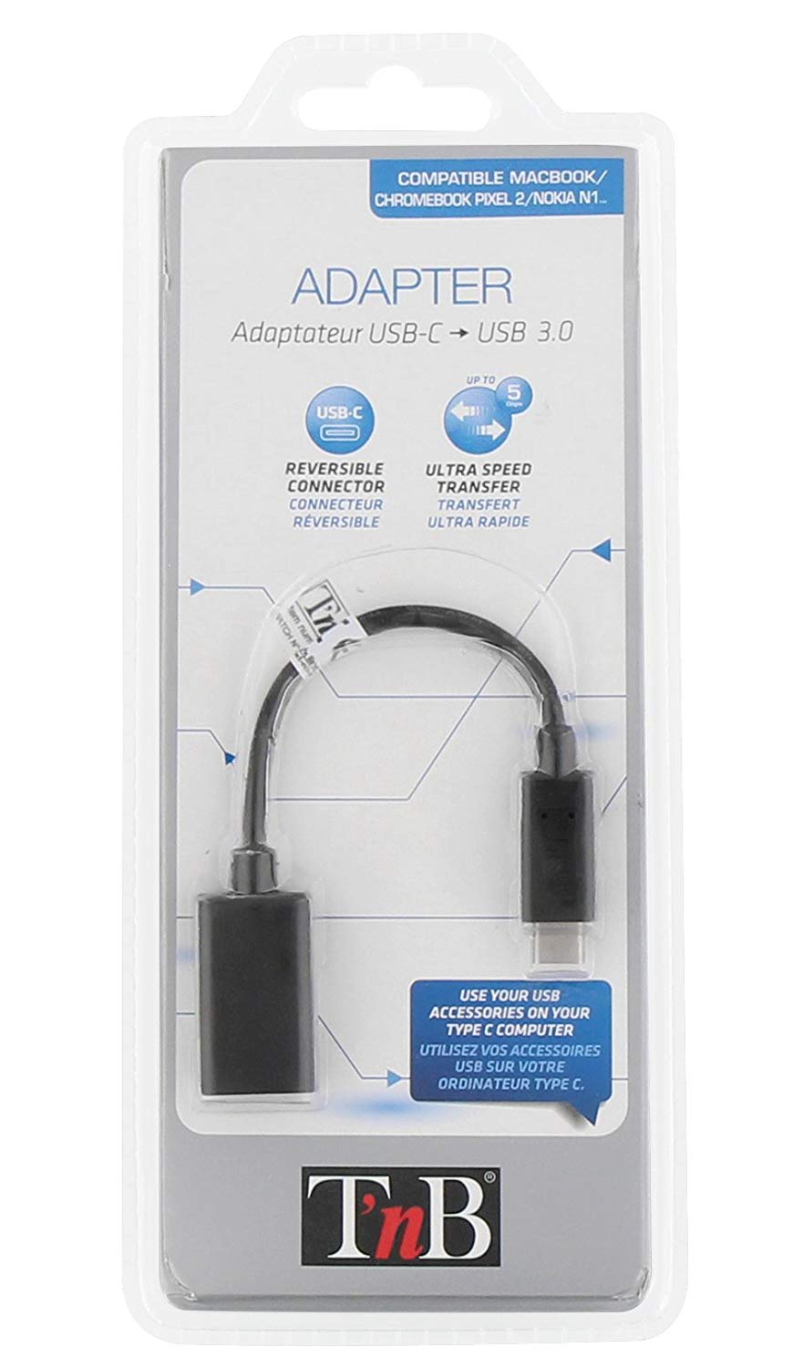 TNB USB Type-C to USB-A 3.0 Adapter, Black - Image 2