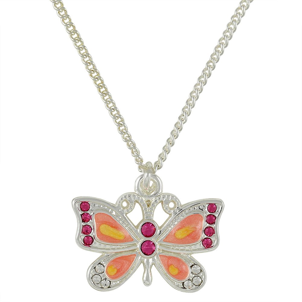 Ravel Children's 'Little Gems' Butterfly Watch and Silver Plated Jewellery Set, Butterflies - Image 4