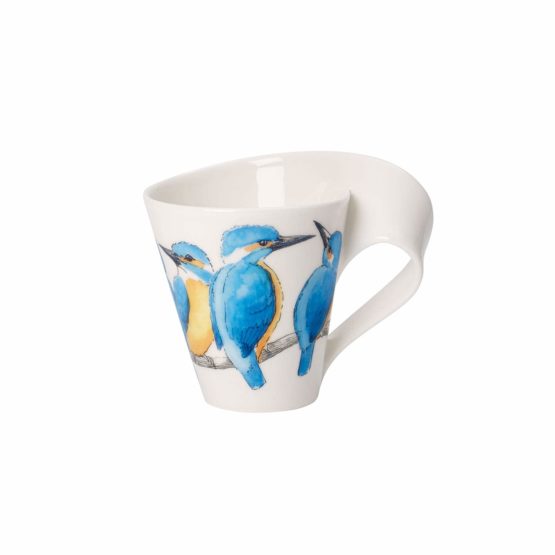 Villeroy & Boch New Wave Coffee Mug King Fisher, 300 ml, Height: 11 cm, Premium Porcelain, Blue/Multicolour, 1 Count (Pack of 1)