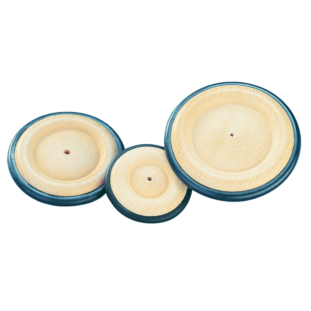 RAYHER Wooden Wheel with Rubber Edge, ø 140mm, 1.3 x 1.3 x 0.17 cm, Random Color