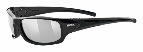uvex Unisex-Adult, Sportstyle 211 Sports Glasses, Black/Litemirror Silver, One Size