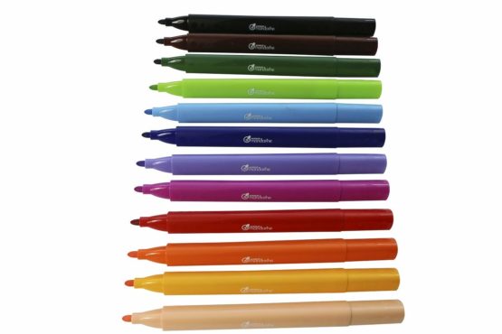Avenue Mandarine Coloured Felt-Tip Pens (Pack of 12) - Image 2