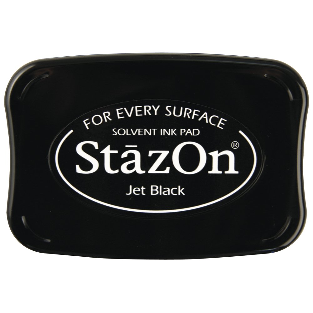 RAYHER Ink Pad for Stamping, Jet Black, 9 x 5 cm