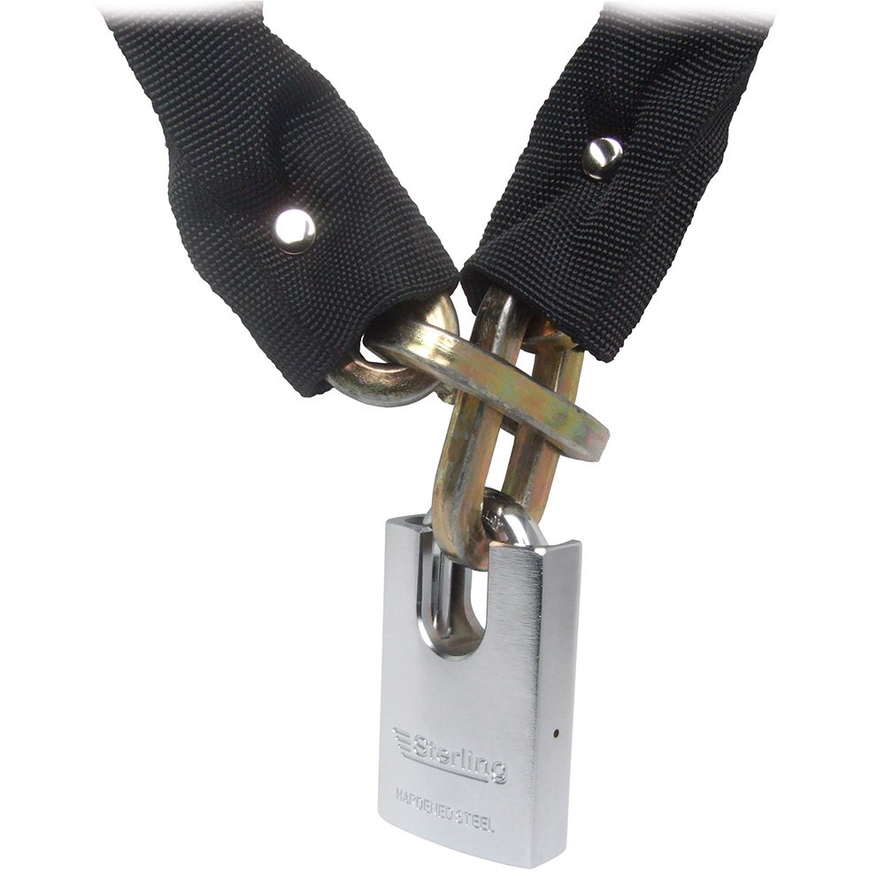Sterling 100SSP 10 mm x 1 m Sold Secure Chain and 50 mm Solid Steel Closed Shackle Padlock Set, Gold,silver