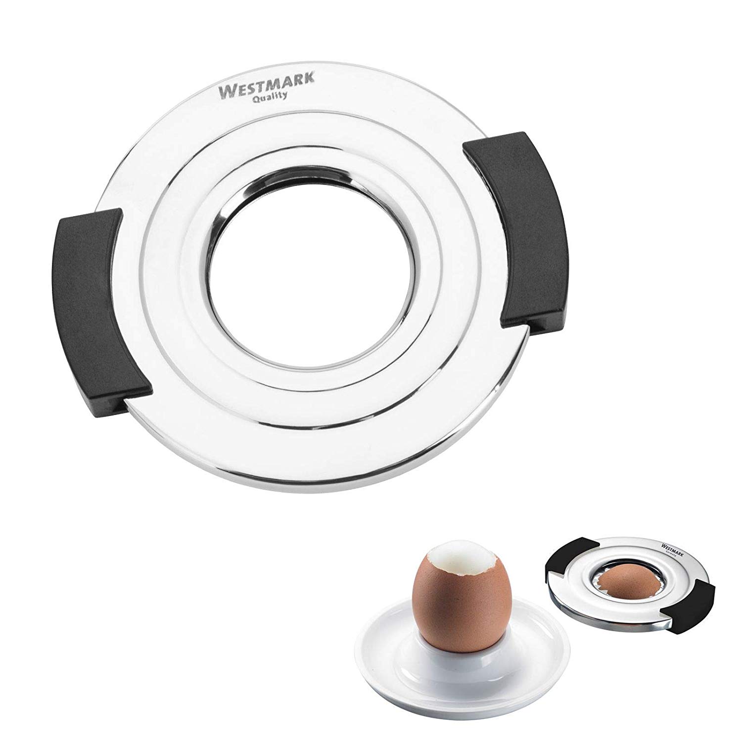 Westmark Egg Topper, Black and Silver