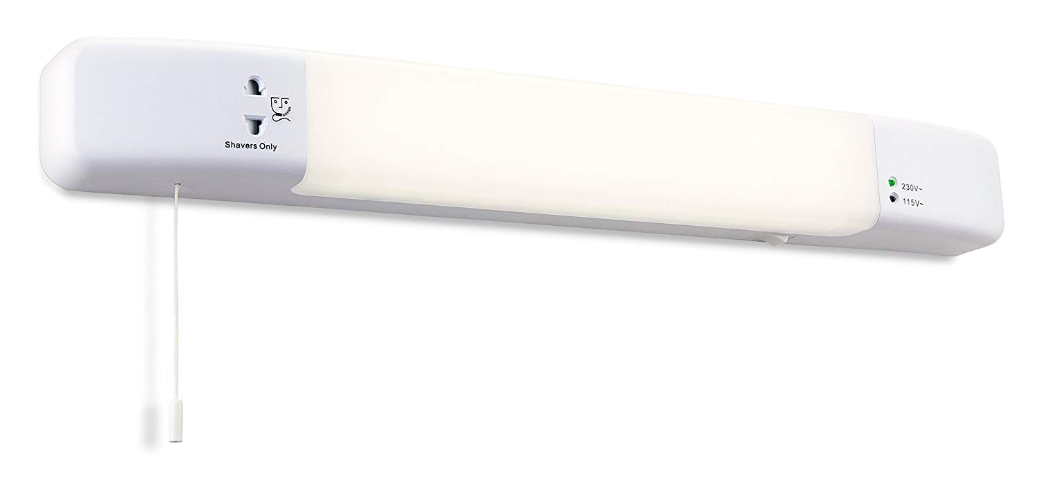 Firstlight Slim Line Switched LED Shaver Light, 8 W, White