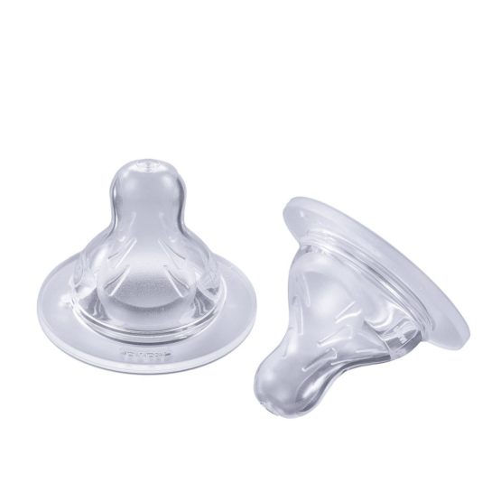 MAM Anatomic Dummy Silicone Quick and Thick Liquid Flow x – Pack of 2 – Transparent
