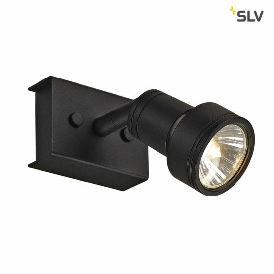 SLV Puri 1 / Internal Illumination, Surface, Wall-Mounted Light, Ceiling Spotlight / GU10 50W Black, Aluminium, 50 W - Image 2