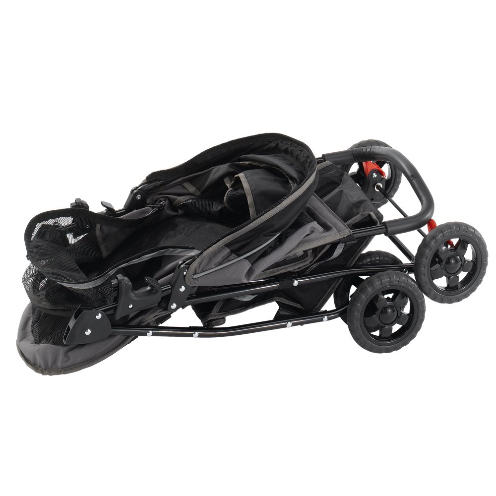 Ferplast Stroller for small dogs GLOBETROTTER Folding stroller for small, 1 Unité (Lot de 1), Black - Image 3
