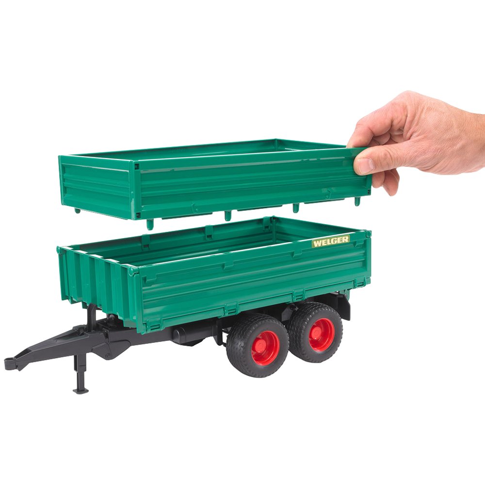 Bruder Tipping Trailer with Removable Top, 1:16 Scale Durable Farm Vehicle Accessory - Image 3