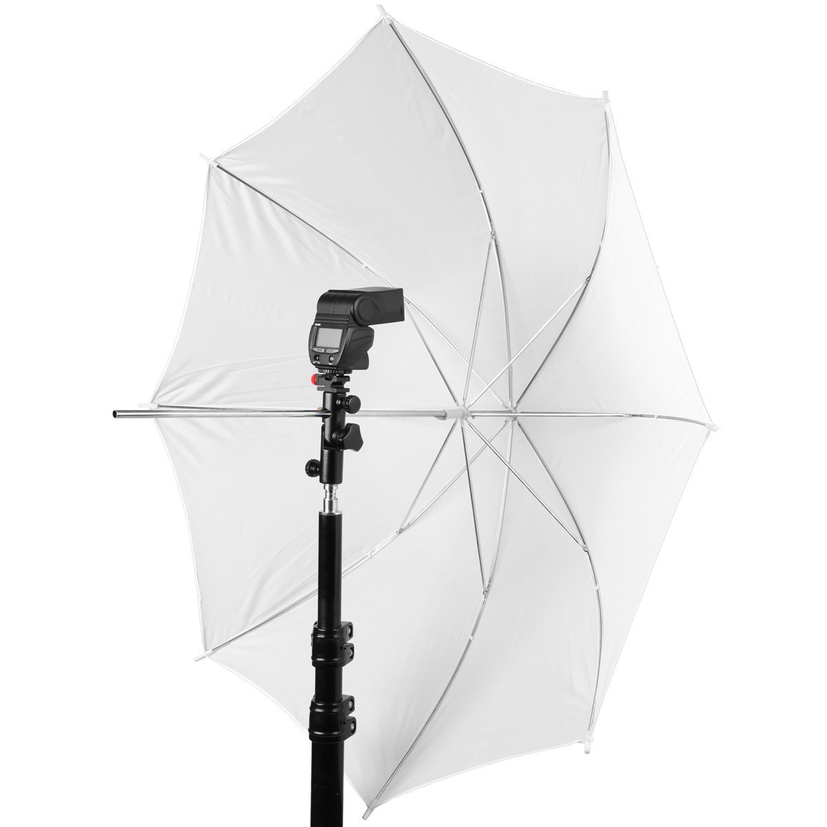 Walimex metal flash and umbrella holder (for compact flashes and reflex/translucent umbrellas), black - Image 4